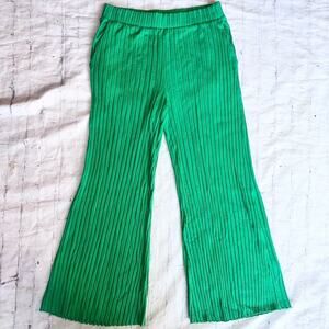 NWOT Women’s Medium Stateside Ribbed Siro Rib Palazzo Trouser Green